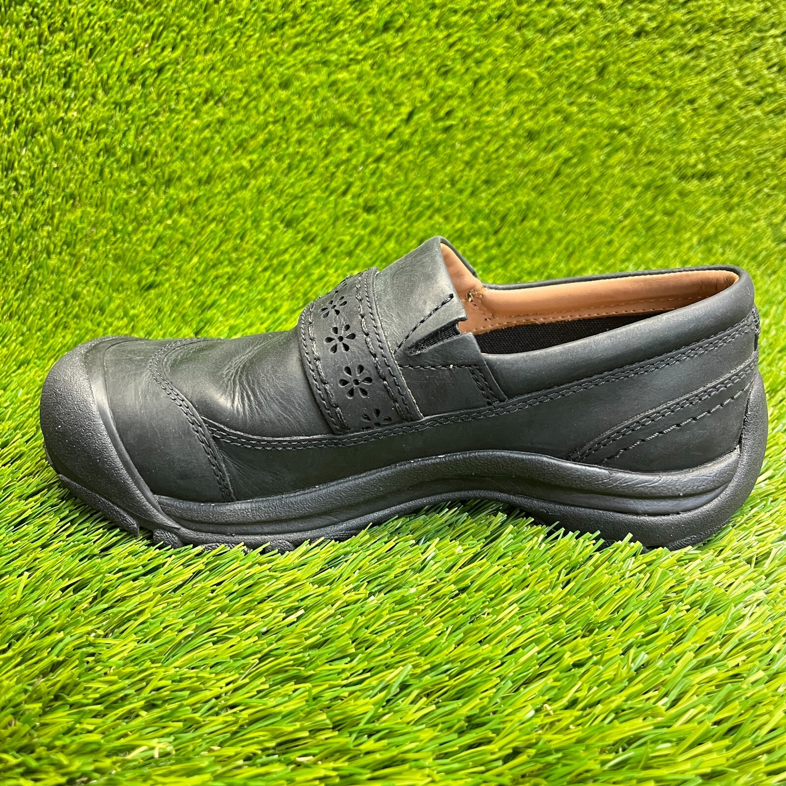 Scarpe slip on Keen Kaci II donna taglia 7 nere casual outdoor passeggio pelle