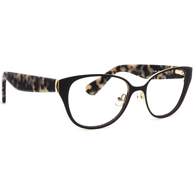 Kate Spade Eyeglasses Jaydee 0RSA Black on Gold/Tortoise Cat Eye Frame 51-16 140