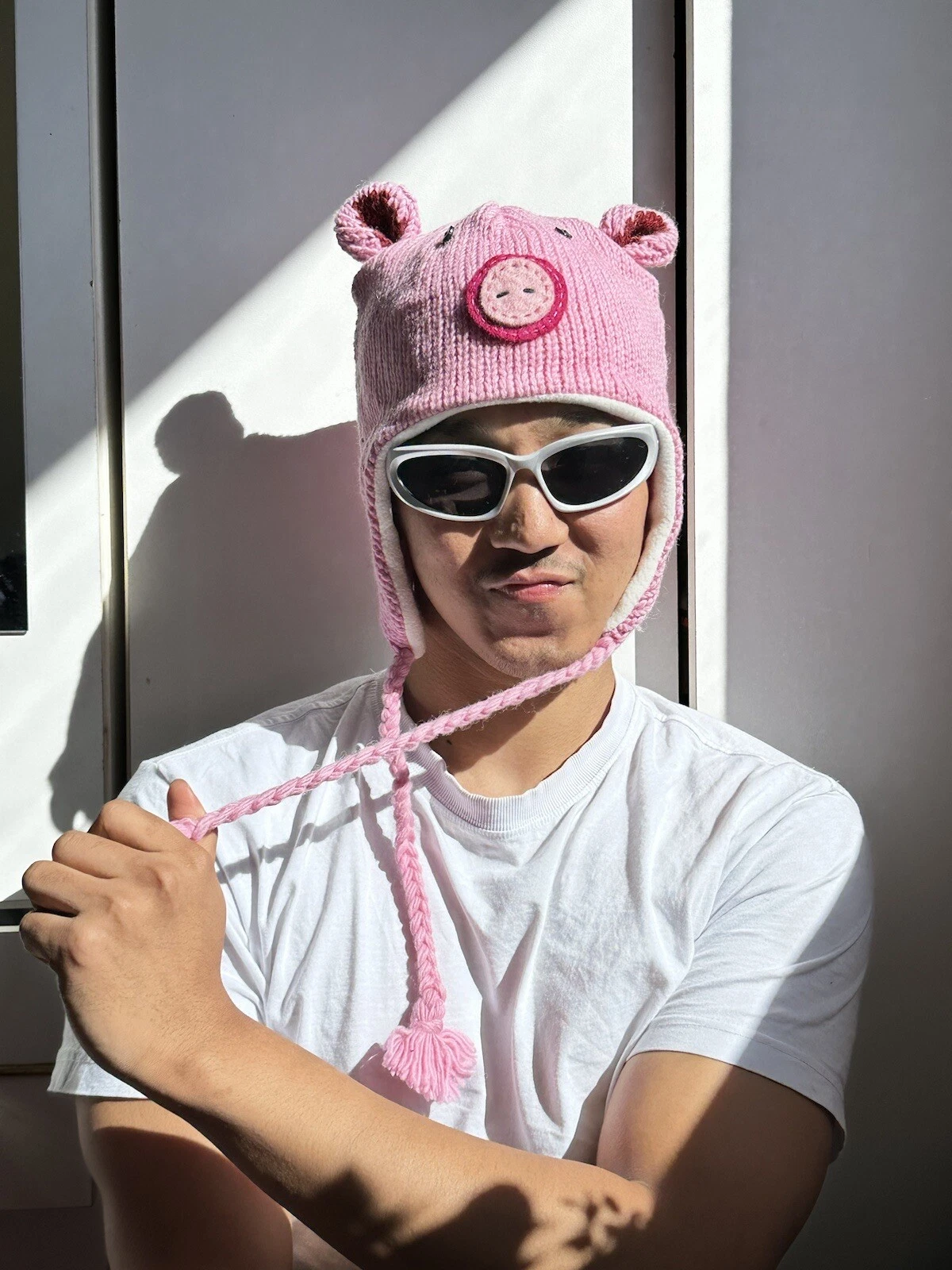 hand knitted beanie hat