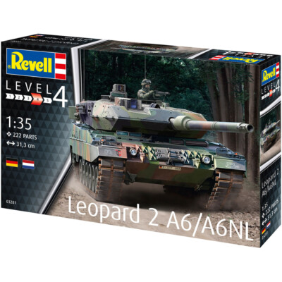 Leopard 2A6/A6NL Tank 1:35 Plastic Model Kit REVELL