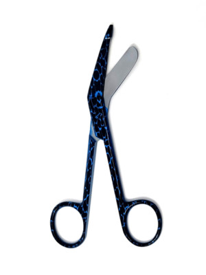 Latest Edition 1 GERMAN Lister Bandage Nurse Scissors 5.5'', Blue Viper Pattern 