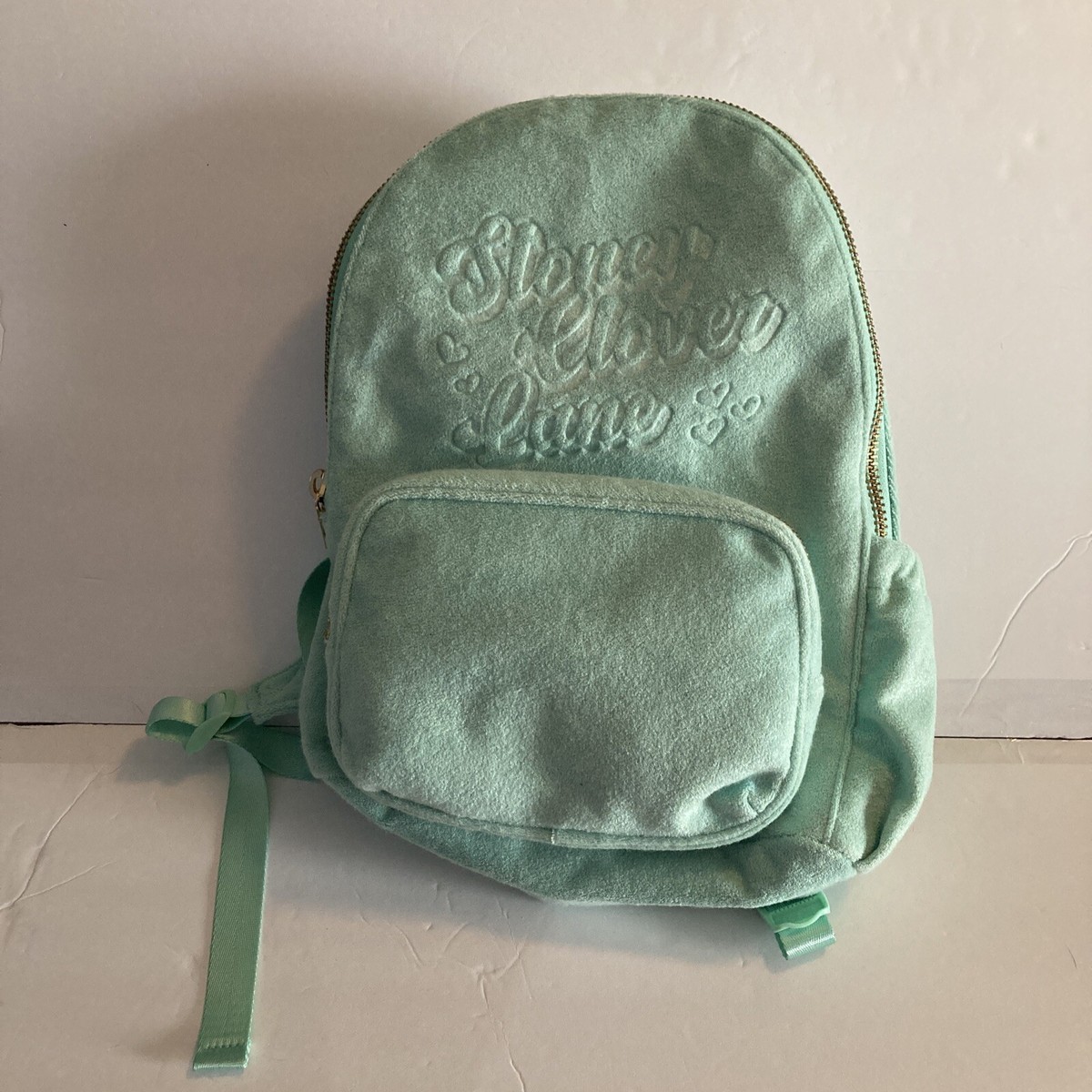 Stoney Clover Lane x Target Green Terry Cloth Backpack Bag 
