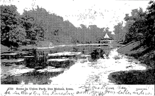 Des Moines, IA Iowa 1906 Size: Approx. 5.5" x 3.5"  Please review scans carefull