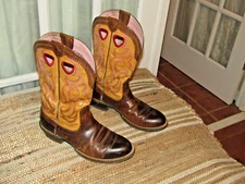 Ariat 10006887 Cognac & Brown Leather Cowgirl Western Boots Women's size 6.5 B