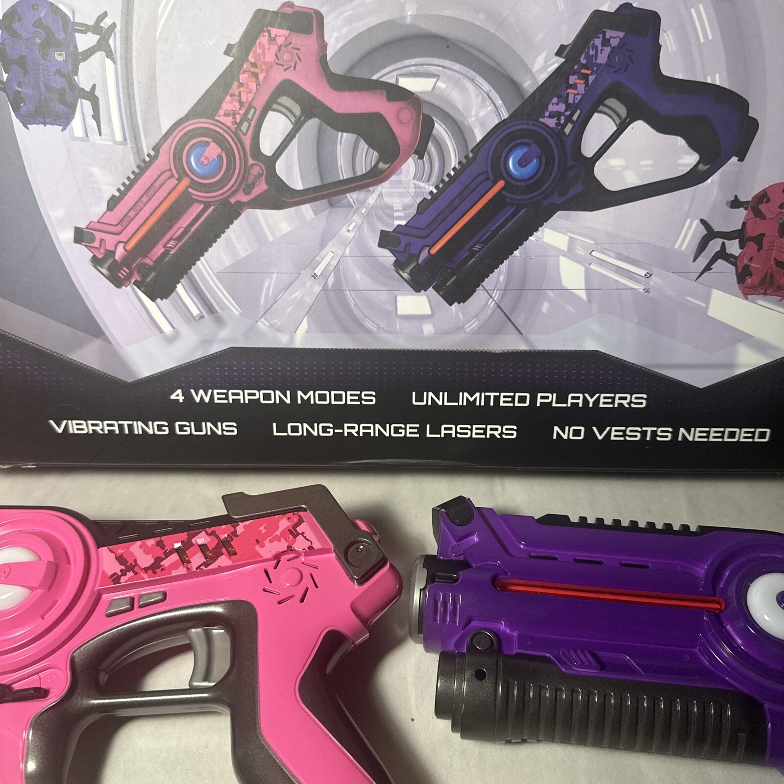 Laser Tag Battle Box + T-Bots: 2 blasters + 2 training Bot USA Toyz