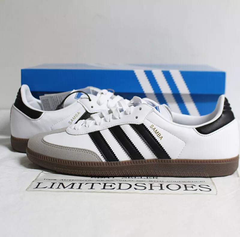 Adidas Samba Vegan Footwear White Core Black Gum H01877 Men Sneakers