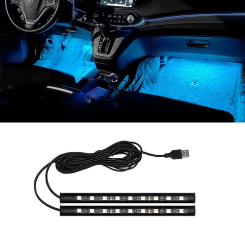 Lumière LED Intérieur Voiture USB Allume-Cigare Éclairage Ambiance Décoration FR - Photo 6 sur 12