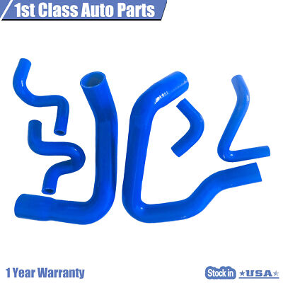 Silicone Radiator Hose Piping Kit Fit For 1986-1993 Mustang GT LX Cobra 5.0 Blue