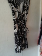 NEW Ladies Black/White V-Neck Inwear Dress Size UK 8