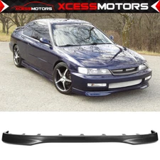 Fits 96-97 Honda Accord T-R Style Black Front Bumper Lip Splitter Spoiler - PU