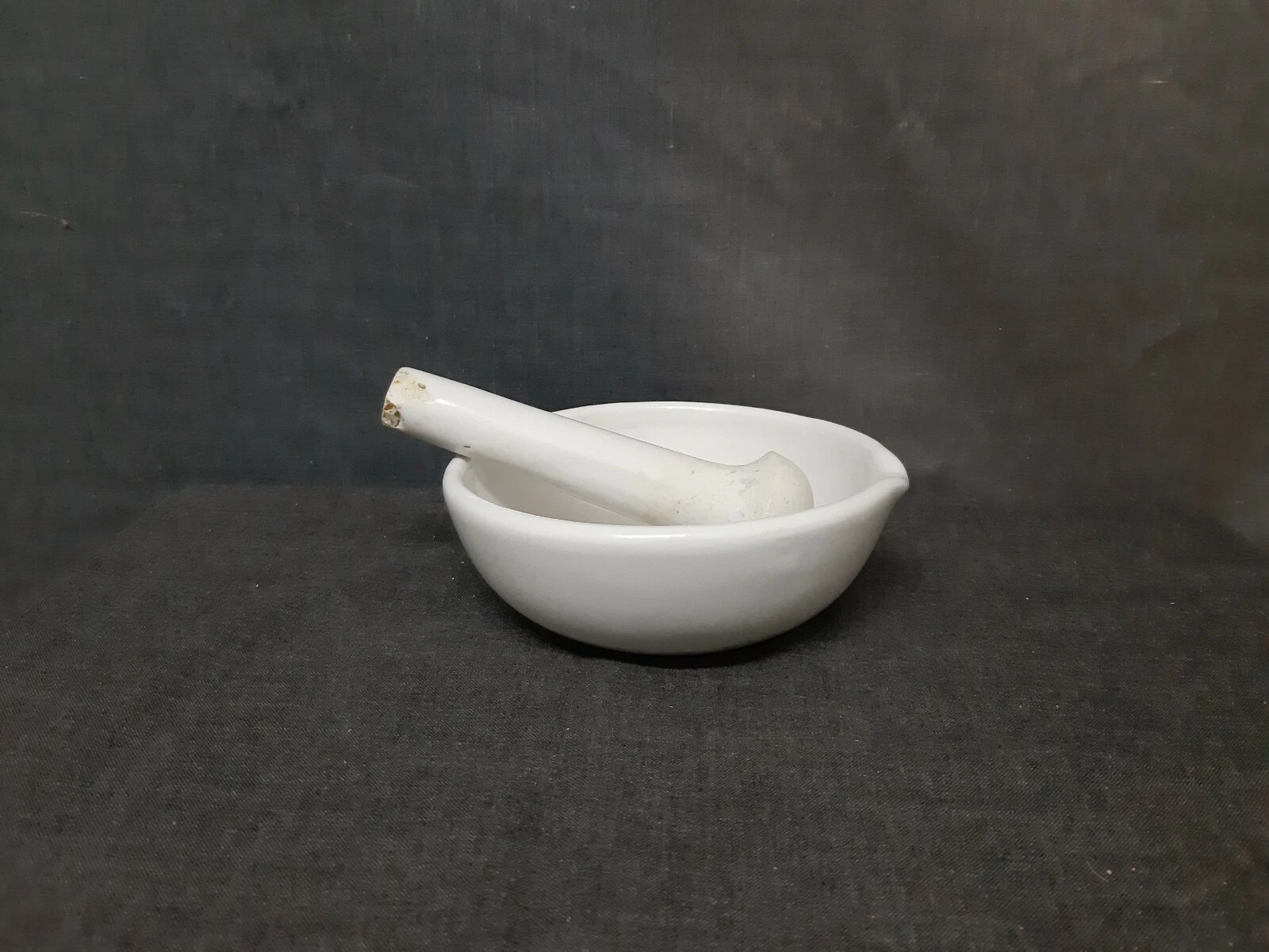 Antique Apothecary Porcelain Mortar And Pestle