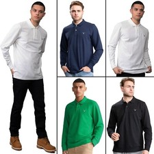 Gant Mens Polo Shirt Long Sleeve Casual Fit Plain Work New Cotton Top