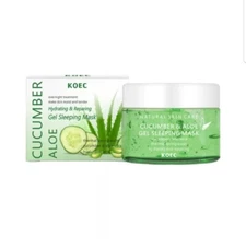 Cucumber & Aloe sleeping Gel Face Mask pure firming strong anti wrinkle  4oz JAR
