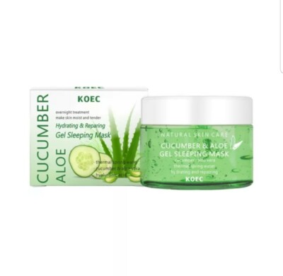 Cucumber & Aloe sleeping Gel Face Mask pure firming strong anti wrinkle  4oz JAR