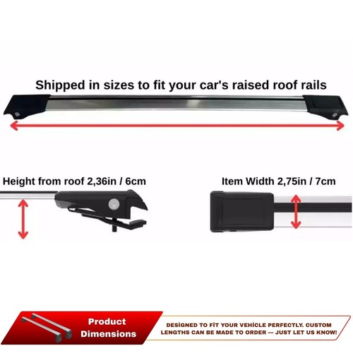 Aluminum Roof Rack Cross Bars for Kia Sorento XM 2009-14 Gear Carrier BLACK 2Pcs - 第 12/15 張圖片