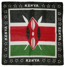 22"x22" Kenya Country 100 Cotton Bandana 100D