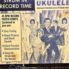 Ukulele Strum in Record Time beginner charts 7" vinyl VG+ 45rpm  PET RESCUE