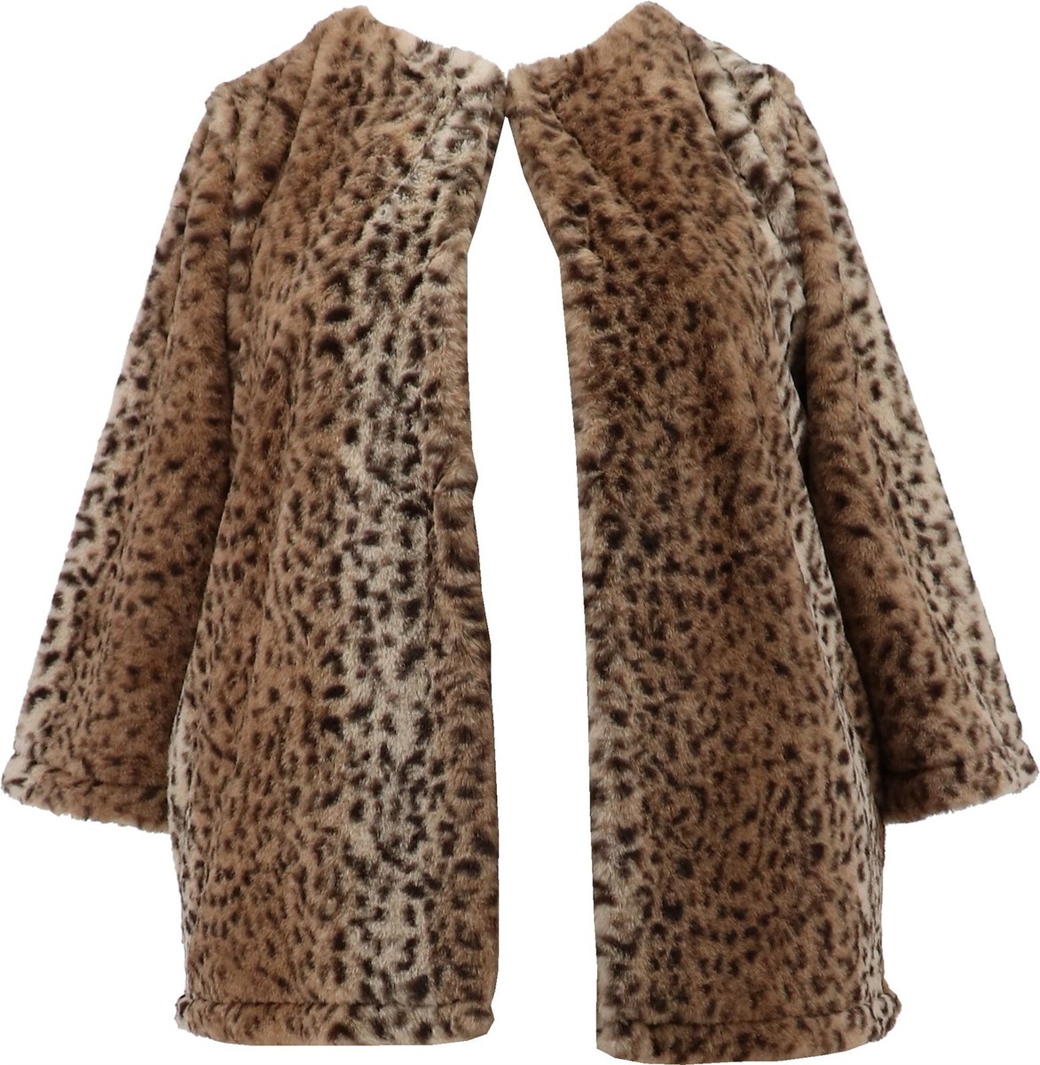 Nina Leonard 3/4-Slv Faux Fur Jacket LEOPARD XL NWOT (116) | eBay