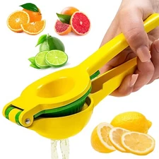 Lemon Lime Squeezer 2 in 1 Stainless Steel Heavy Duty Rustproof Hand Juicer NEW