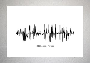 Ed Sheeran Perfect Sound Wave Print Poster Art Ebay Ed sheeran revealed in an interview that the inspiration for the lyrics came after visiting james blunt's house in ibiza, where the two singers danced to the rapper future's march. details about ed sheeran perfect sound wave print poster art