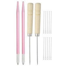 Doll Hair Rooting Holders Kit, 0.6mm Rerooting Needles, Pink