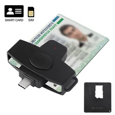 Type C CAC Card Reader DOD Military USB Common Access-Bank Card-ID with SIM Tray