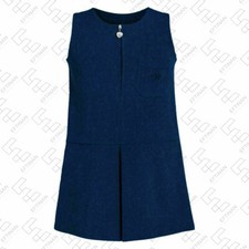 Girls Cherry Pocket Pinafore Kids School Uniform  Heart Zip UK