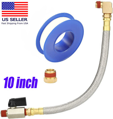 Extended Tank Drain Valve Assembly Kit for Air Compressor Including 10 Inches