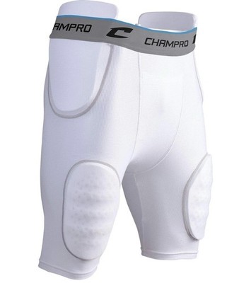 Champro Formation 5-Pad Integrated Football Girdle White   S, M, L, XL, 3XL