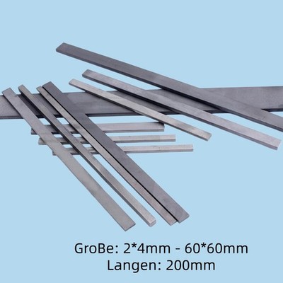 Hartmetall Carbide Stahl Flachstange Vierkant Flachprofil Flachstab 150mm Länge