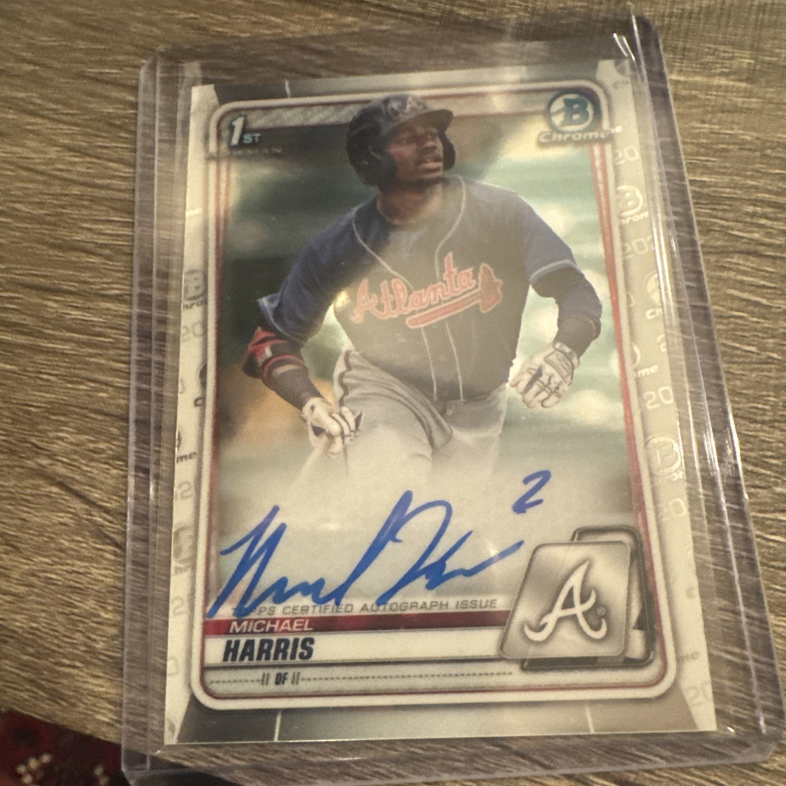 2020 Bowman Chrome Michael Harris Auto 1st Bowman #CPA-MH Atlanta Braves
