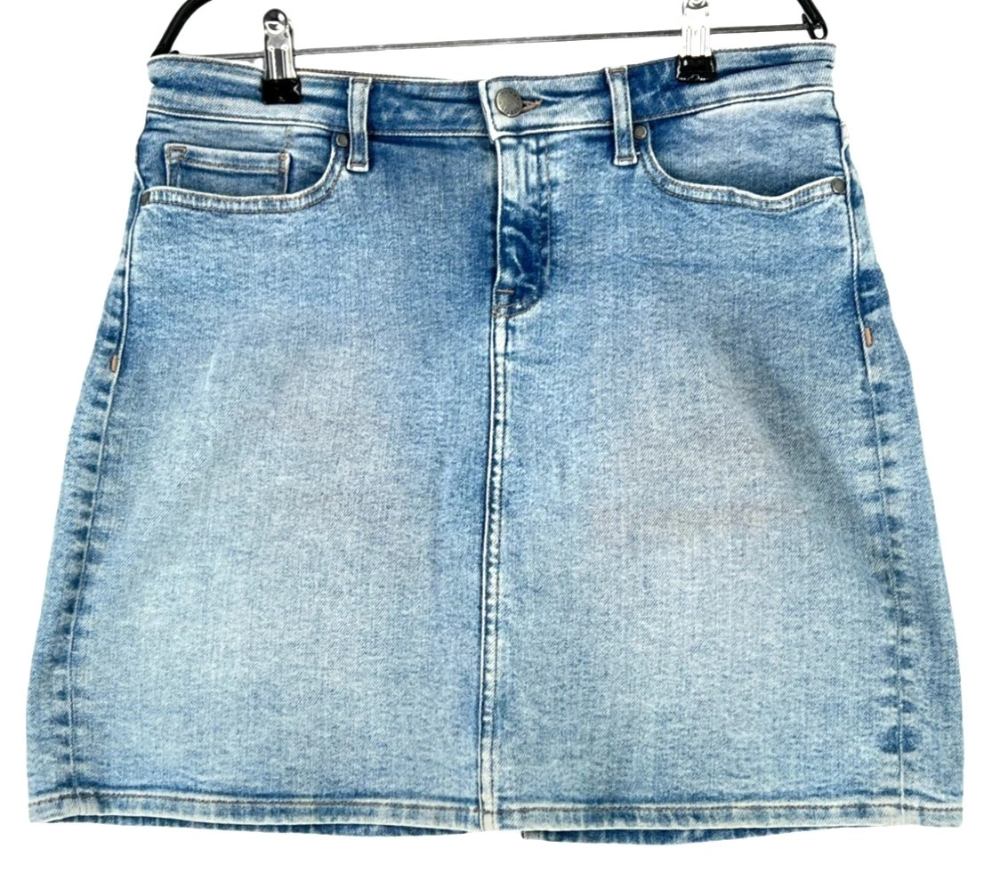 Tommy Hilfiger Falda Vaquera Mini Azul, Talla 8/30 W30