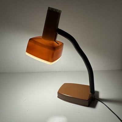 Vintage Gilbert Softlite Desk Table Gooseneck Lamp Space Age Flexible & Swivel*