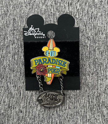 DCA TATTOO SURF DANGLE PARADISE PIER ARTIST CHOICE PIN-FREE SHIPPING!