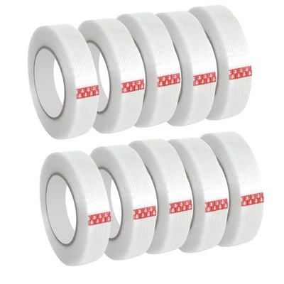 10 Rolls Filament Reinforced Strapping Fiberglass Tape 5.9 mil - 1 in. x 60 yds