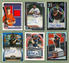 40 Card MLB  Prospects  Lot- Autos - Relic-Refractor - Prizm - Base - Parallel