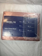 Bedelite Full Light Rose Satin Fitted Sheet 100 Polyester