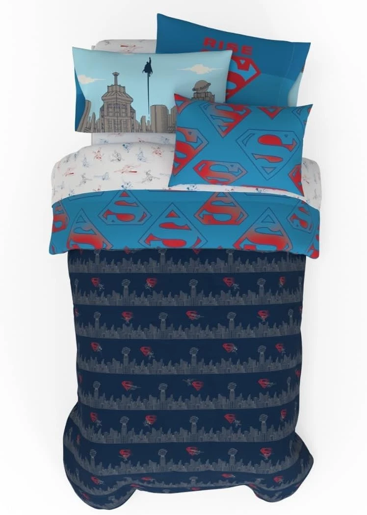 Superman Shield Reversible Comforter, Bedding Set