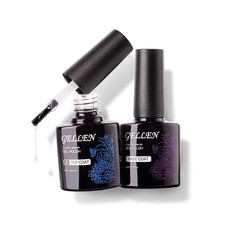 Gellen Gel Top Coat And Base Coat, 2Pcs No Wipe Gel Nail Polish Base A