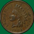 1903 Indian Head Cent Almost Uncirculated AU Coin #33970