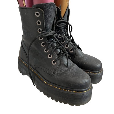 Dr Martens boots Jadon III Pisa US womens 7 black leather platform lace zip up