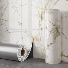 Self-Adhesive Vinyl Marble Wallpaper,15.7"x118"Self Adhesive Vinyl Flooring Roll