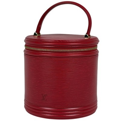 Louis Vuitton Cannes Vanity bag Hand Bag Cosmetics Pouch Epi Castilian red M...