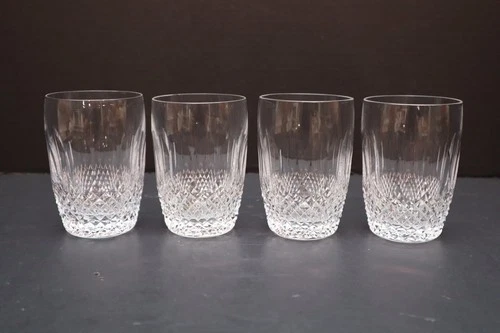 SET of 4 Waterford Crystal Colleen 10 Oz 4.25" Flat Tumblers Vintage Irish Glass