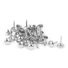 8mm Head Dia 15mm Height Upholstery Nail Thumb Tack Push Pin Silver Tone 35pcs