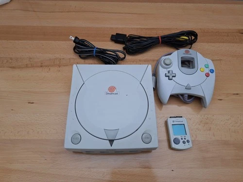 SEGA Dreamcast System Console HKT-3020 w/ Controller, VMU