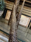 New 3 Holiday Tree Cone Brown Copper Gold Sequence Glitter Ombré Trees Set — photo 3