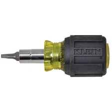 3.2 In. Stubby Multi-Bit Screwdriver with Square Recess Bit