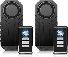 Bike Alarm 2Pack 113dB Wireless Motion Sensor Motorcycle Anti-Theft Security