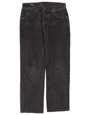 Lee Mens Straight Jeans W34 L29 Black DQ19